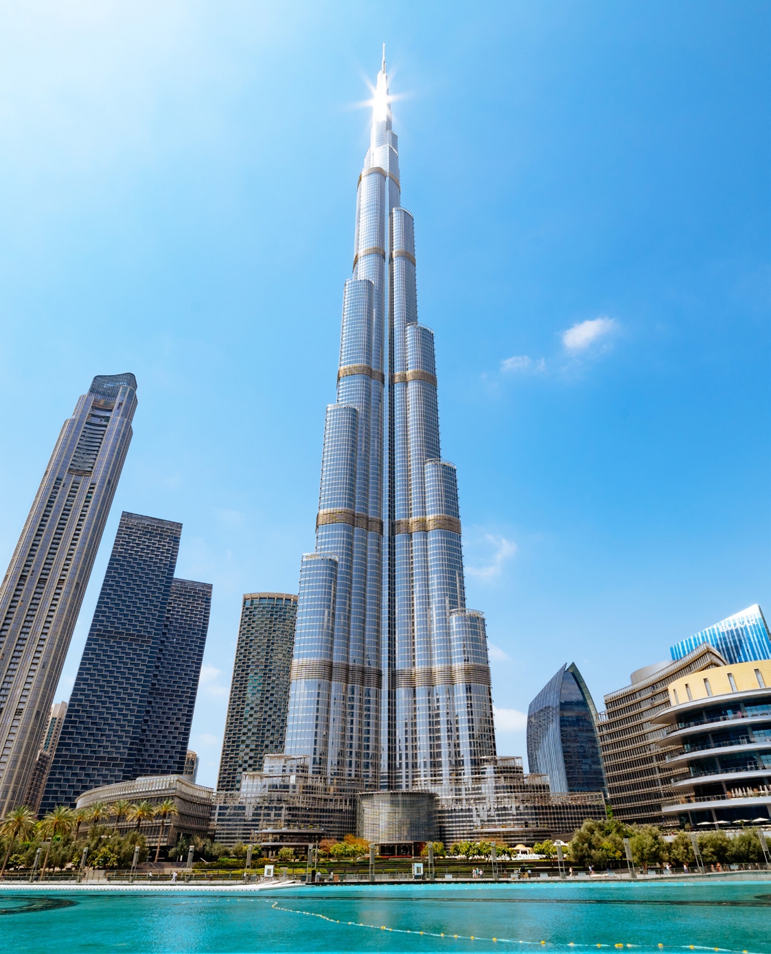 Burj Khalifa and Dubai Skyline - World's tallest building in the heart of Dubai's financial district, showcasing premium real estate investment opportunities